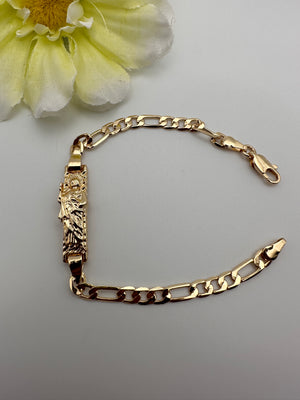 14k Gold 15 Quince Bracelet with Custom Gold Nameplate — MyAZGold